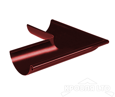 Угол желоба внутренний для водостока Foramina PUR 90 гр 150мм RAL 3005 красное вино