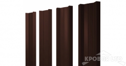 Штакетник М-образный А 0,5 PE-Double RAL 8017 шоколад