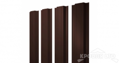 Штакетник Прямоугольный 0,5 Velur20 RAL 8017 шоколад