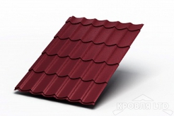 Металлочерепица Супермонтеррей, Colorcoat Prisma RAL 3005 красное вино, толщина 0,5
