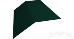Планка конька плоского 145х145, Полиэстер RAL 6005 зеленый мох,толщина 0,45
