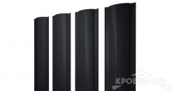 Евроштакетник Круглый 0,45 PE RAL 7024 мокрый асфальт