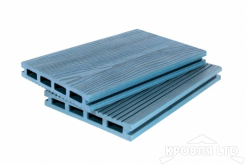 Террасная доска GRAND LINE серия 3Д цвет Синий 22×140x4000