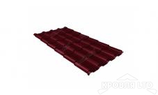 Металлочерепица Камея, Полиэстер RAL 3005 красное вино, толщина 0,5