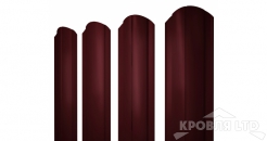 Евроштакетник Круглый фигурный 0,45 PE RAL 3005 красное вино