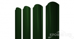 Евроштакетник Круглый фигурный 0,45 PE RAL 6005 зеленый мох
