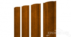 Евроштакетник Круглый 0,45 Print-Double Golden Dub