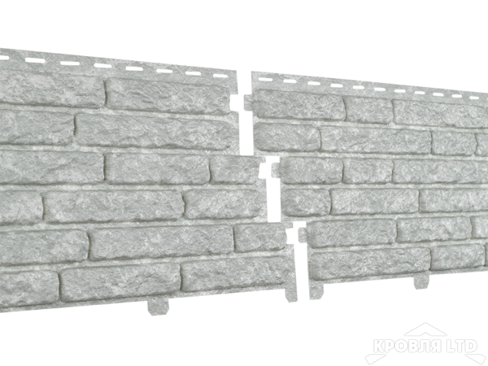 Фасадная панель Ю-ПЛАСТ Stone-House Кварцит Светло-Серый