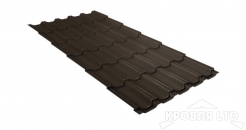 Металлочерепица Квинта Плюс, PurPro, Matt RR 32 темно-коричневый, толщина 0,5