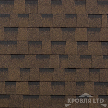 Гибкая черепица Шинглас  коллекция Кантри цвет Коричневый