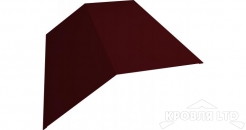 Планка конька плоского 190х190, Полиэстер RAL 3005 красное вино,толщина 0,45